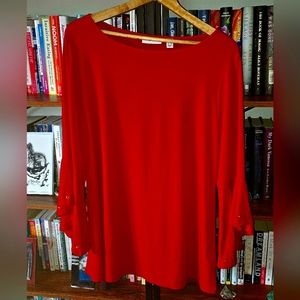 Susan Graver Bell Sleeve Blouse
